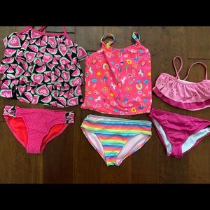 3 girl’s 7/8 swim suits